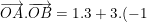 \small \overrightarrow{OA}.\overrightarrow{OB}=1.3+3.(-1)=0